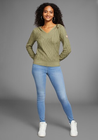 KangaROOS Athletic Sweater in Green