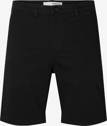 SELECTED HOMME Chino Pants in Black: front