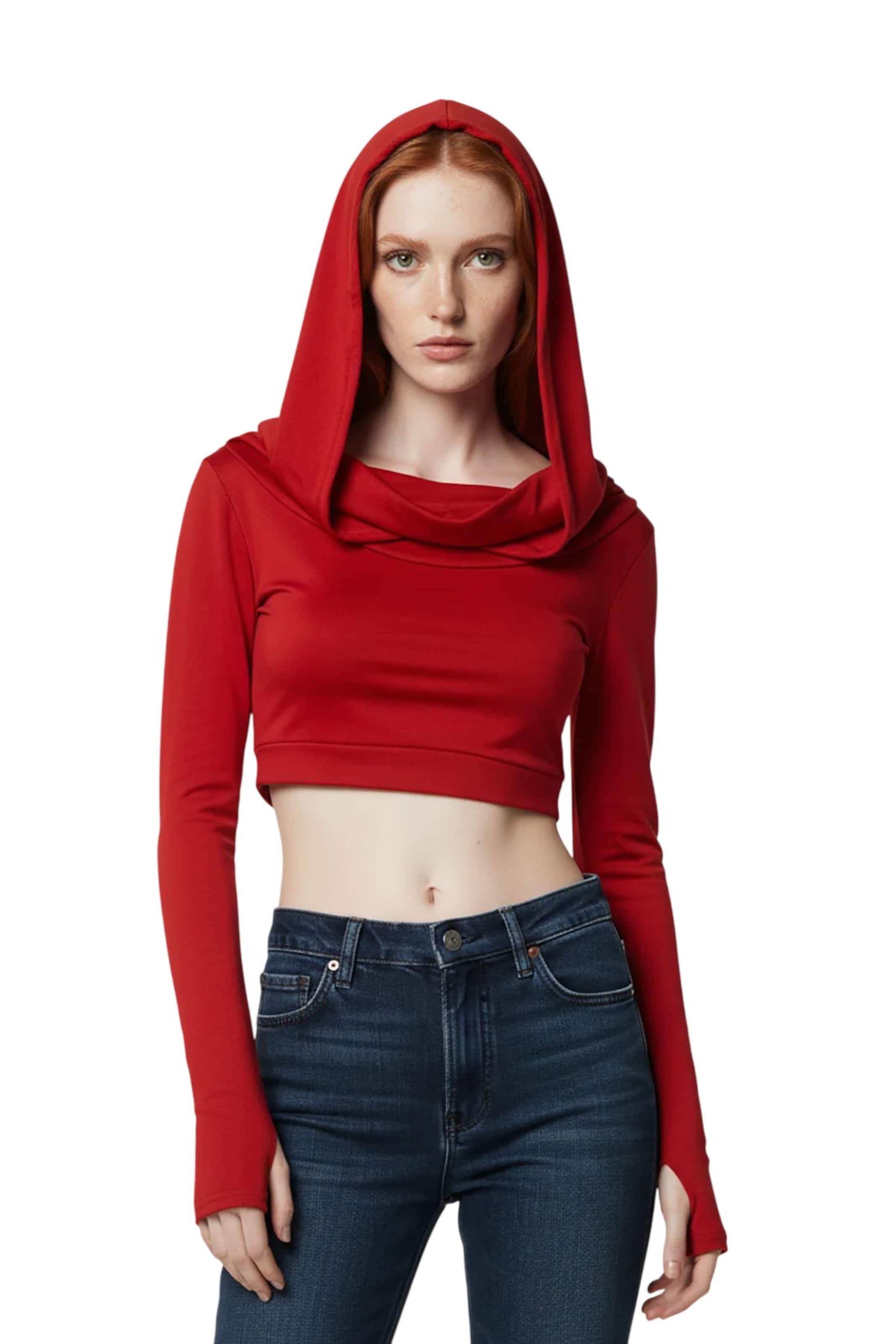 Alexa Dash Bluse in Rot: Vorderseite