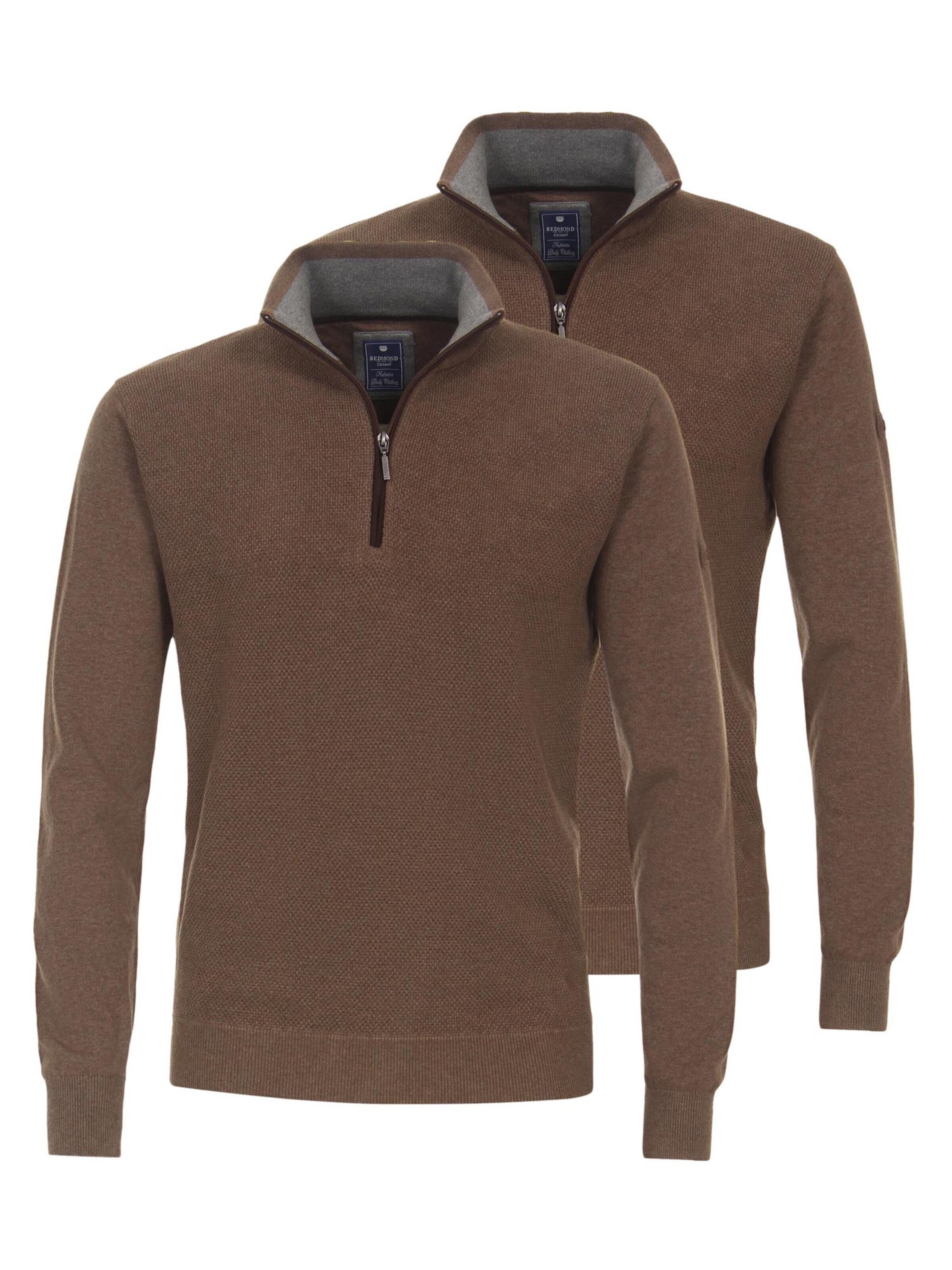 redmond Sweater 'Basic' in Brown: front