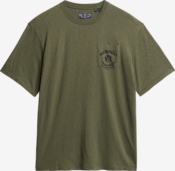 T-Shirt Superdry en vert : devant