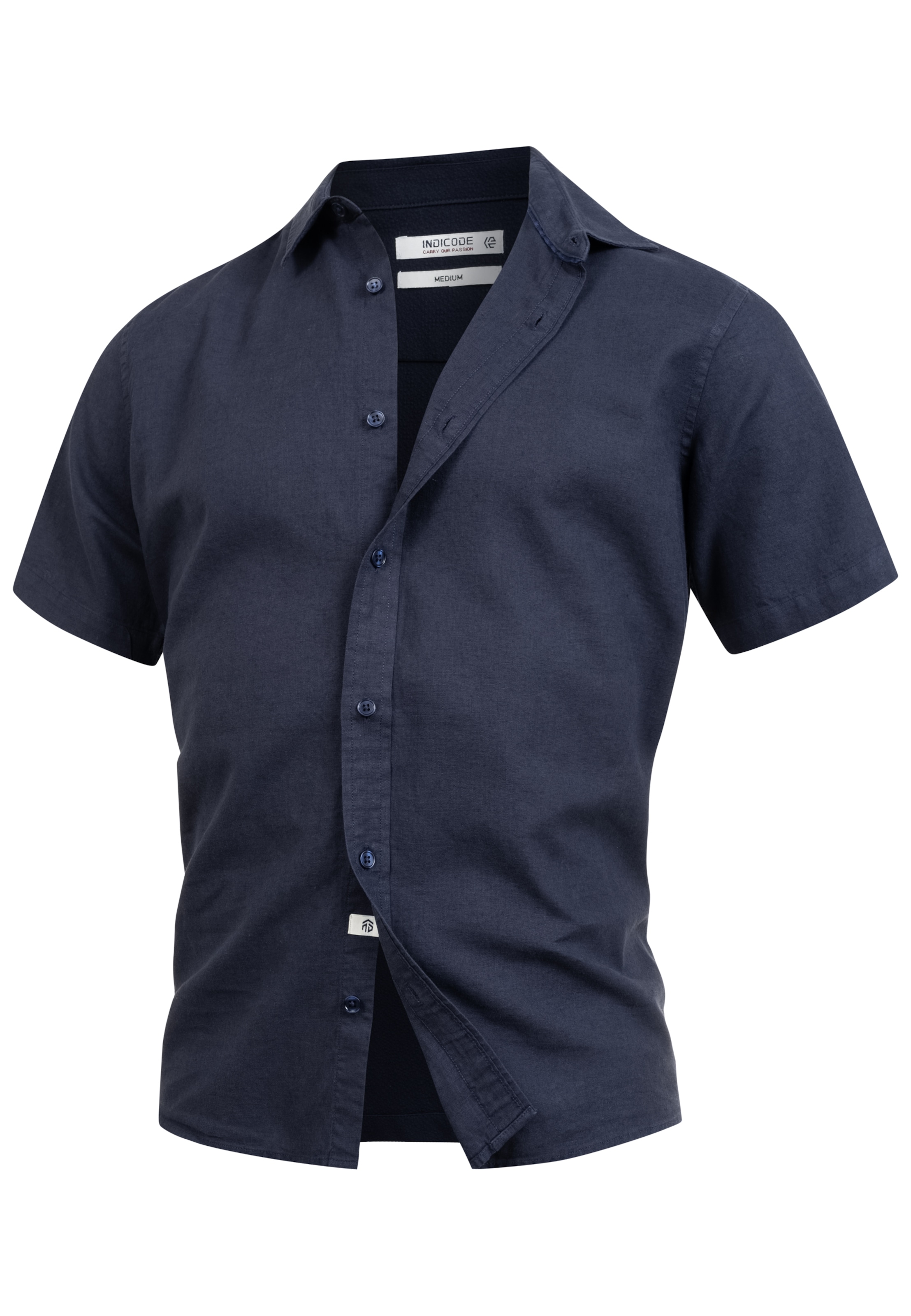 INDICODE JEANS Button Up Shirt 'INDaminos' in Blue: front
