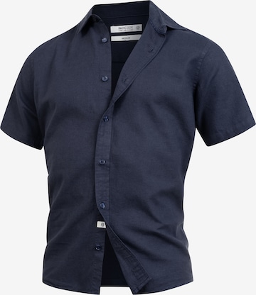 INDICODE JEANS Button Up Shirt 'INDaminos' in Blue: front