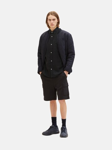 TOM TAILOR DENIM Regular Cargo trousers in Black