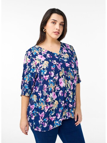 Zizzi Bluse 'VBella' i blå: forside
