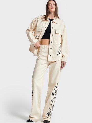 IT'S BASIC Loosefit Jeans 'Loose High Rise Jeans' in Beige: voorkant