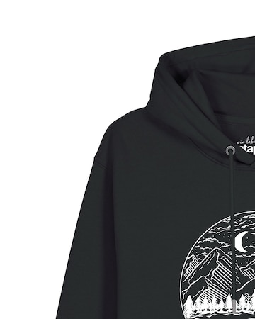 Sweat-shirt 'Mountains by night' Watapparel en noir