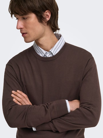 Pull-over 'ONSWYLER' Only & Sons en marron