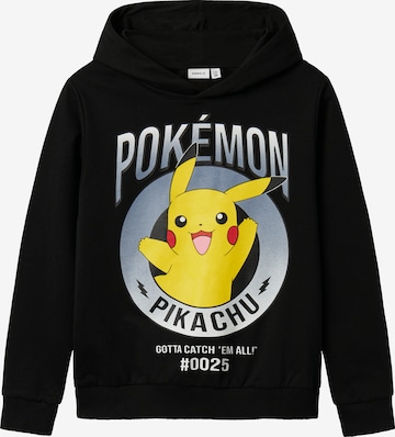 NAME IT Sweatshirt 'Du Pokemon' in Black: front