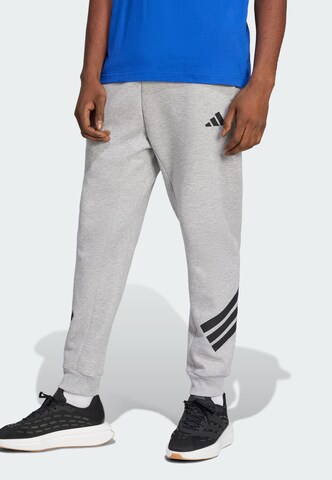 ADIDAS SPORTSWEAR Tapered Sports trousers 'Future Icons' in Grey: front
