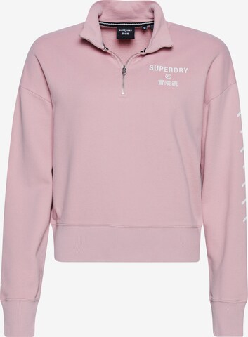 Superdry Athletic Sweatshirt 'Code Core' in Pink: front