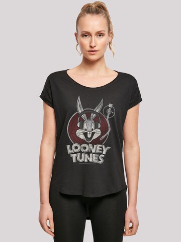 Maglietta 'Looney Tunes Bugs Bunny' di F4NT4STIC in nero: frontale