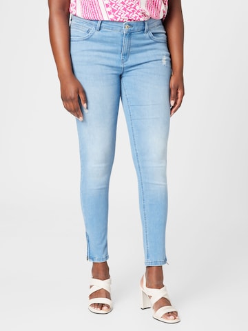 ONLY Carmakoma Skinny Jeans 'Karla' i blå: forside