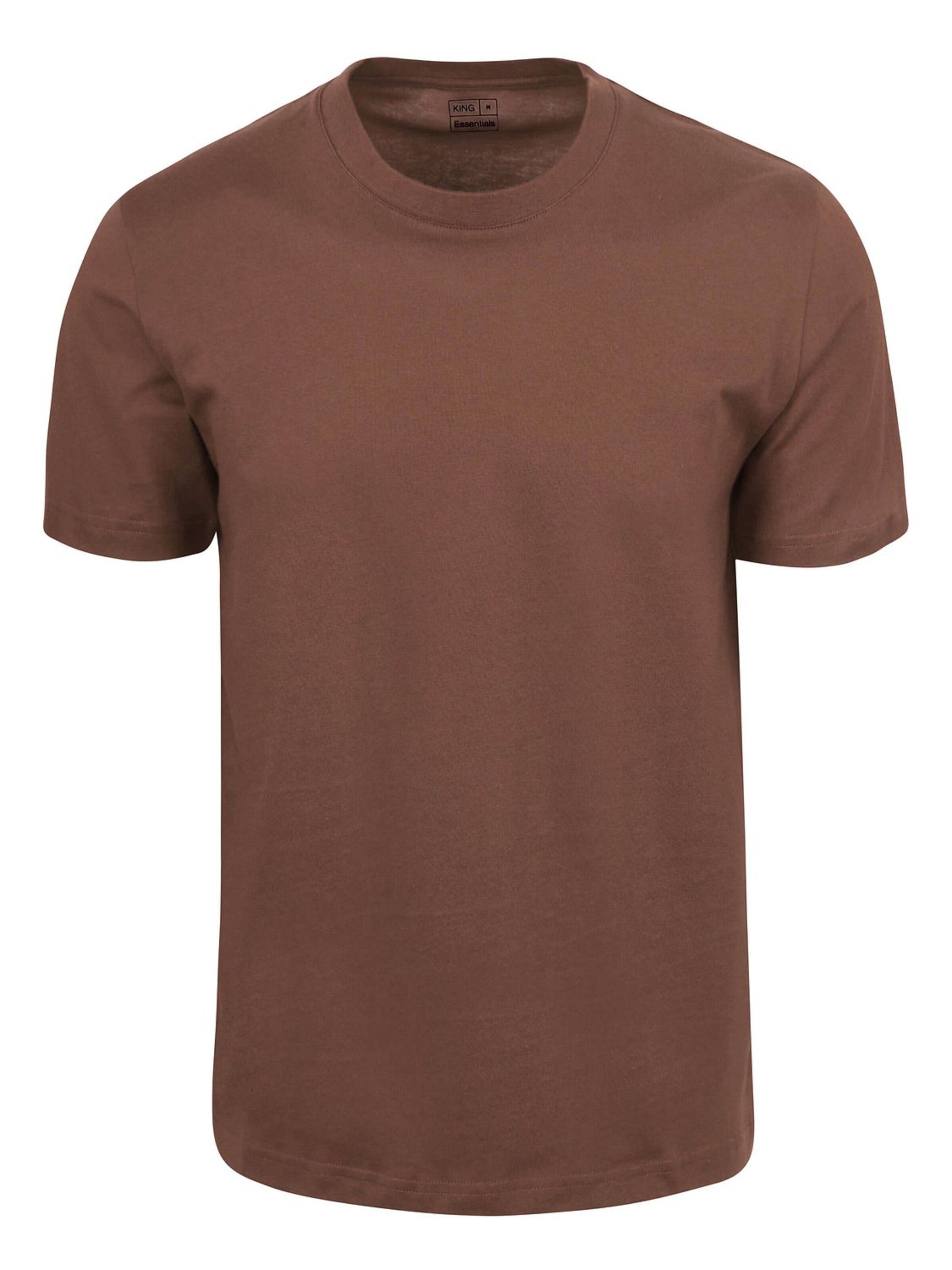 KING Essentials Shirt 'The Steve'‌ in Braun: Vorderseite