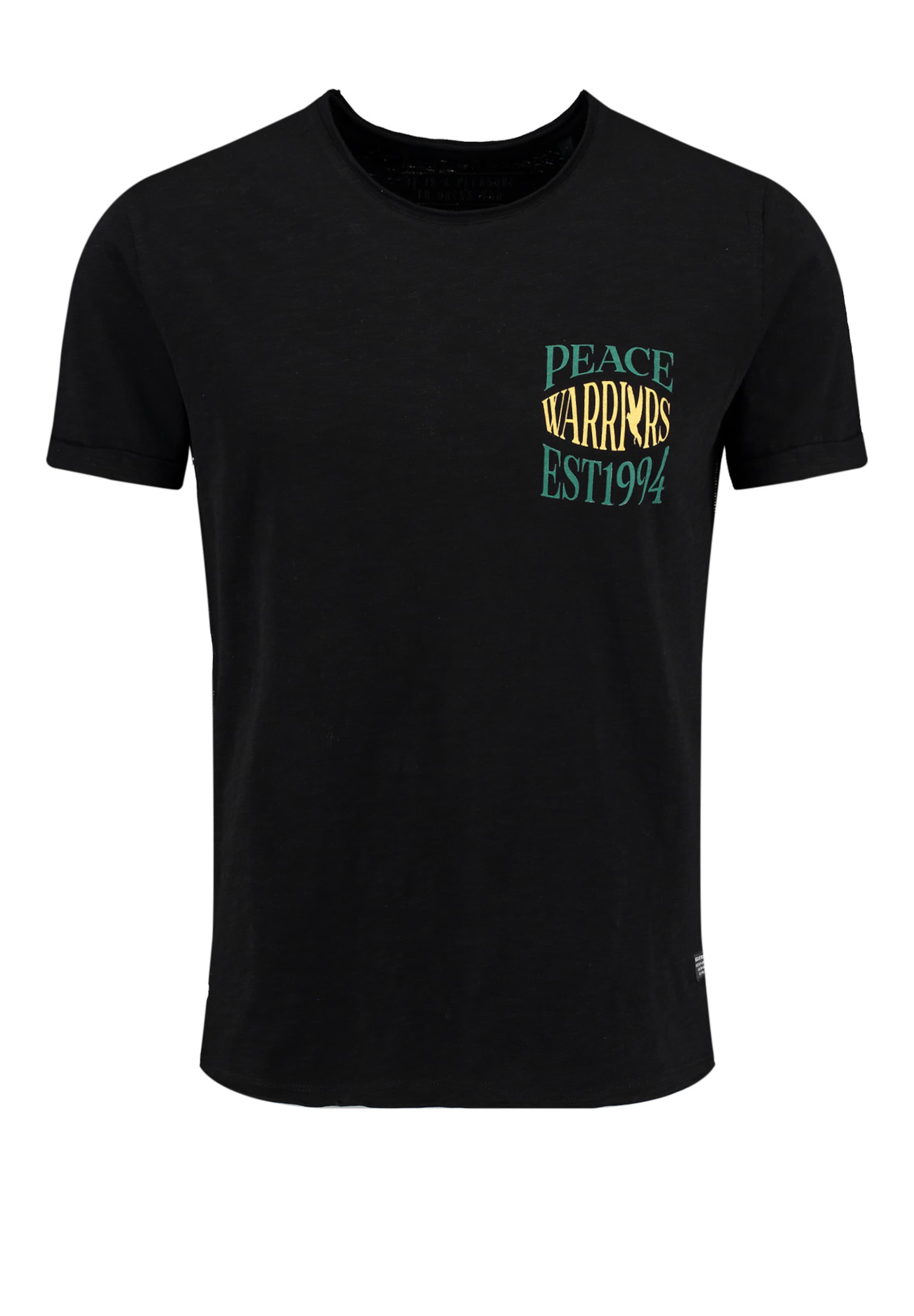 Tricou 'Peace' de la Key Largo pe negru: față