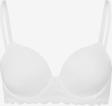 Hanro T-shirt Bra 'Moments' in White: front