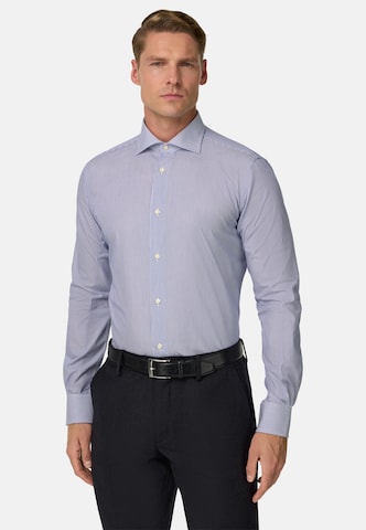 Boggi Milano Regular fit Button Up Shirt in Blue: front