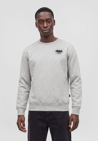 ALPHA INDUSTRIES Sweatshirt i grå