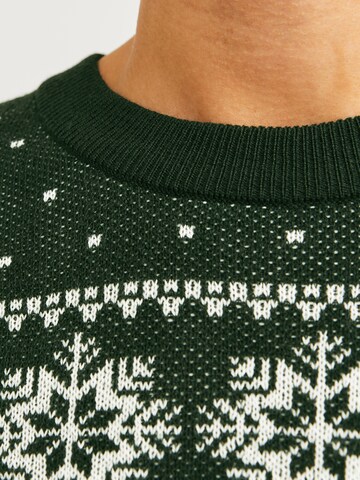 Pull-over 'JJXmas Gabriel' JACK & JONES en vert