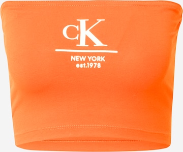 Calvin Klein Jeans Топ в оранжево: отпред
