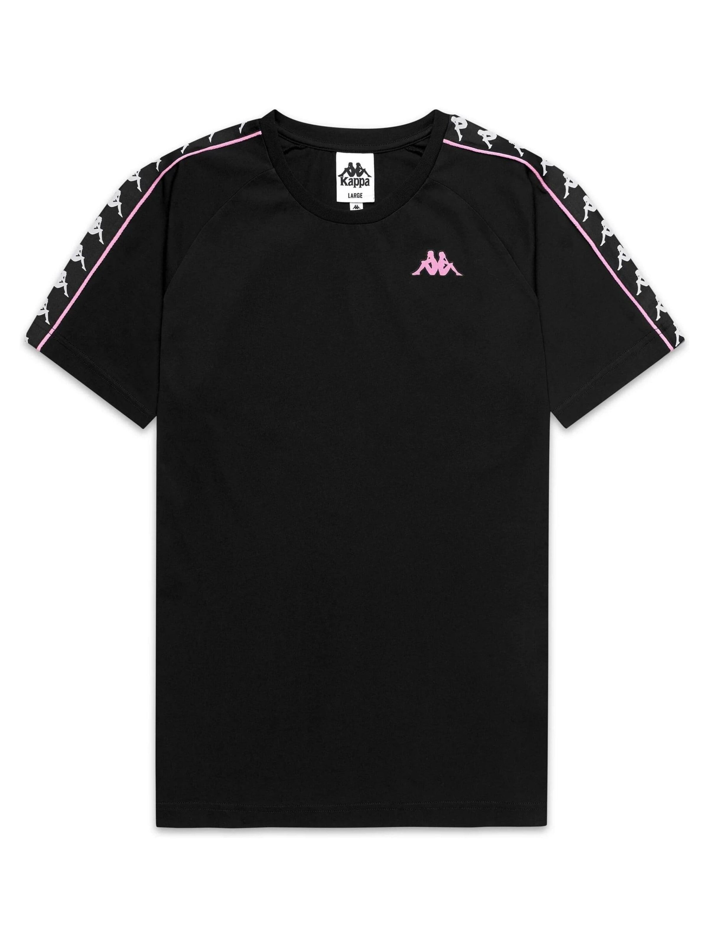 Maglietta 'Camiseta kappa negra coen slim 222 banda tee' in L KAPPA di colore nero, Visualizzazione prodotti