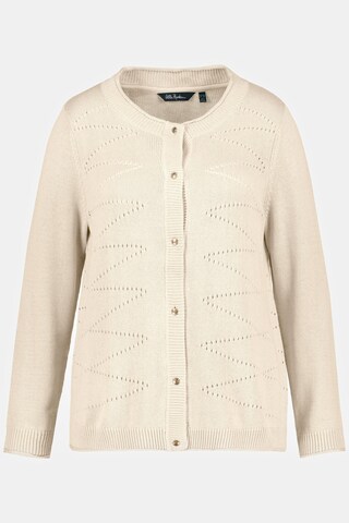 Ulla Popken Knit Cardigan in Beige: front