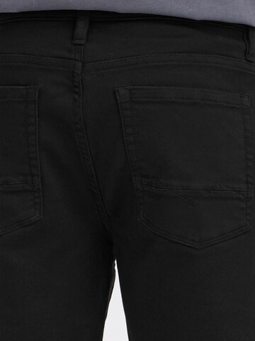 BLEND Regular Jeansshorts in Schwarz
