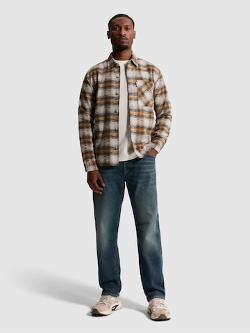 Coupe regular Chemise 'Overshirt with check pattern and button closure' CAST IRON en marron