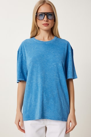 T-shirt oversize Happiness İstanbul en bleu : devant