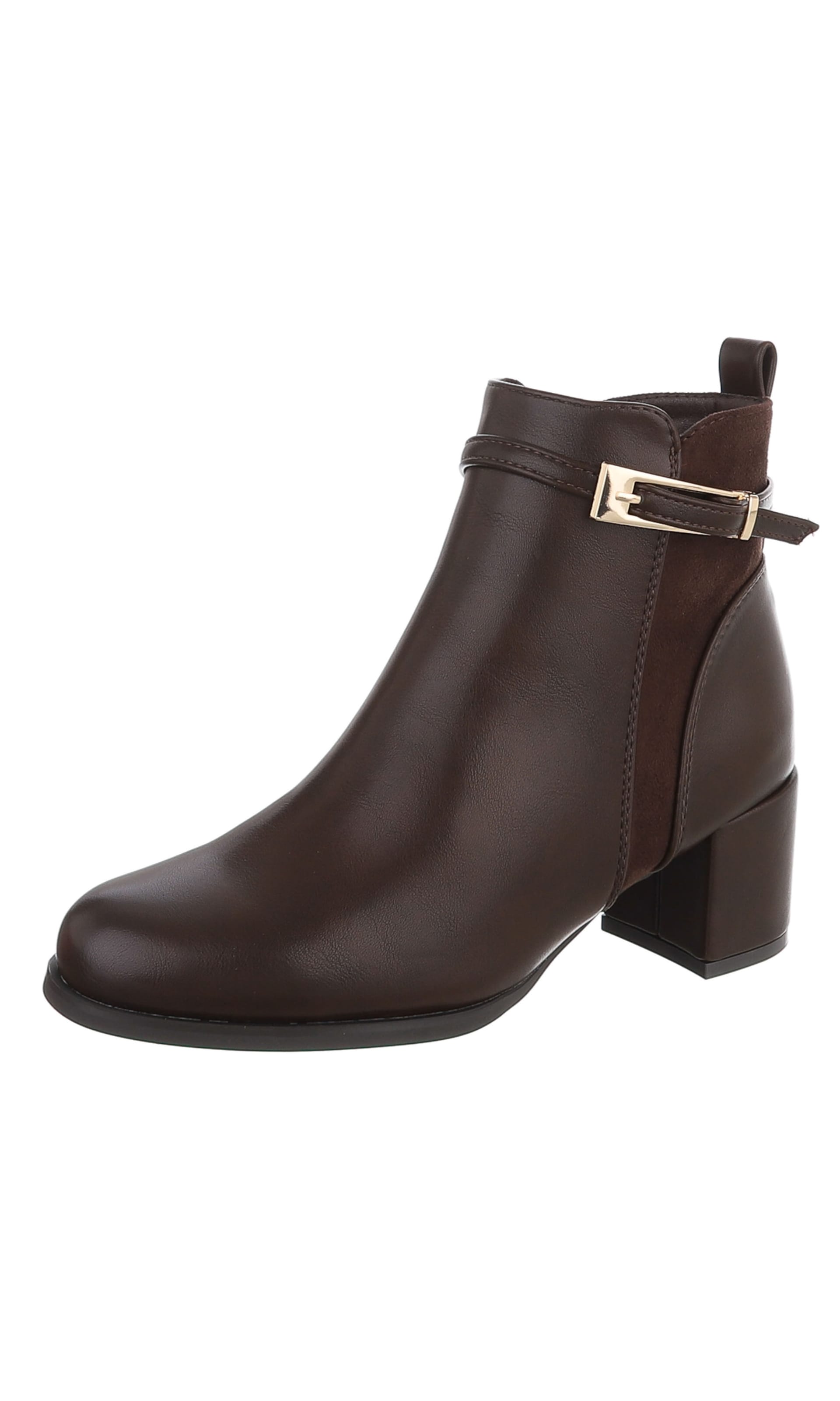 Ital-Design Stiefelette in 36 in schoko, Produktansicht