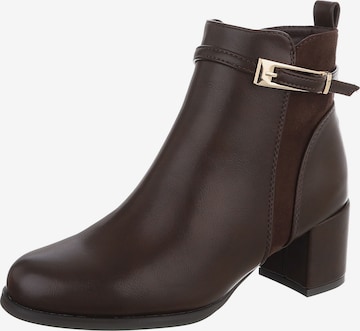 Ital-Design Stiefelette in Braun: Vorderseite