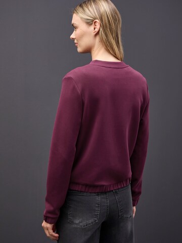 STREET ONE Zip-Up Hoodie in Red