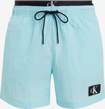 Calvin Klein Swimwear Board Shorts in Blue: front