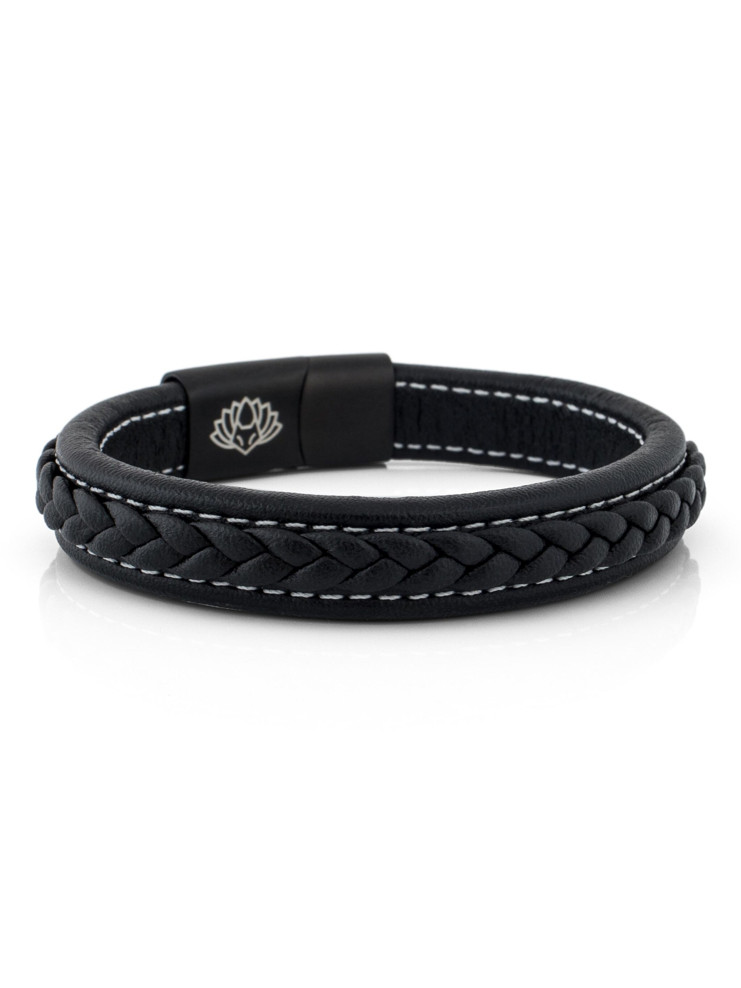 Akitsune Armband 'Fides'‌‌‌‌‌‌‌‌ in Schwarz: Vorderseite
