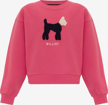 Sweat-shirt Williot en rose : devant