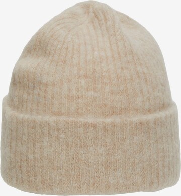 Bonnet 'Maline' SELECTED FEMME en beige : devant