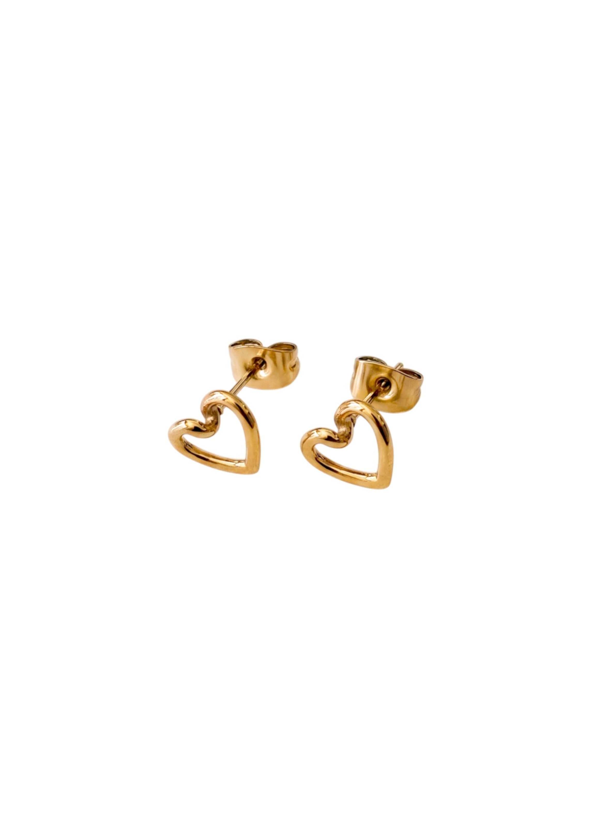 Orecchini 'Hearts Of Love' di PURELEI in oro: frontale