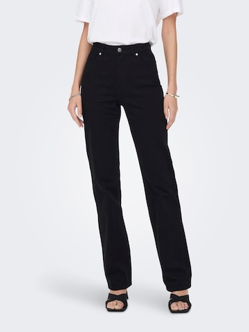 ONLY - regular Pantalón 'EMILY' en negro: frente