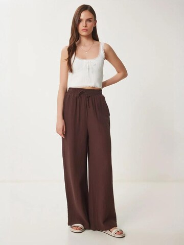 Wide Leg Pantalon 'Hose' Happiness İstanbul en marron