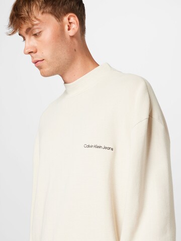 Calvin Klein Jeans Koszulka w kolorze beżowy