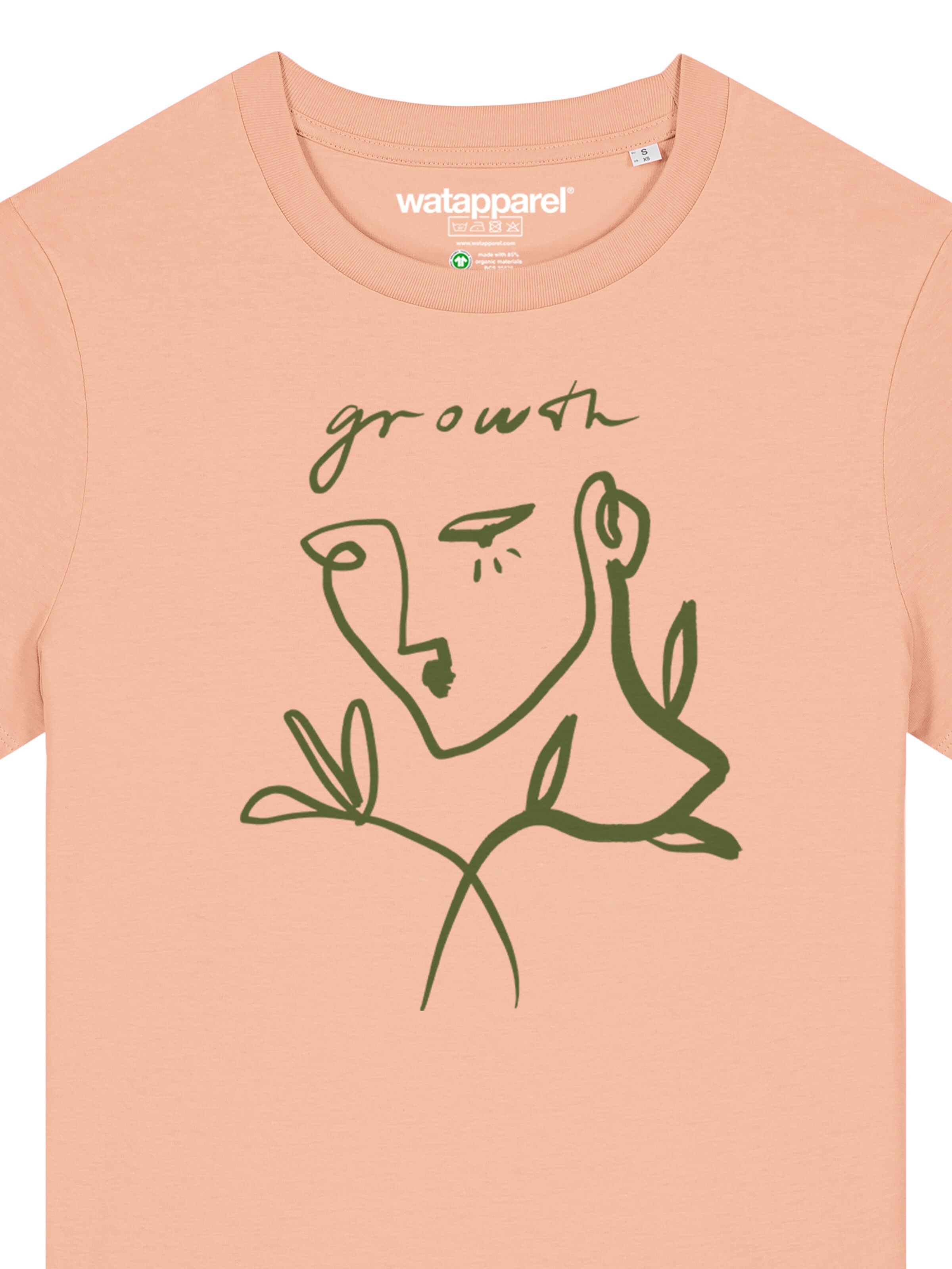 T-shirt ' Growth' Watapparel en orange