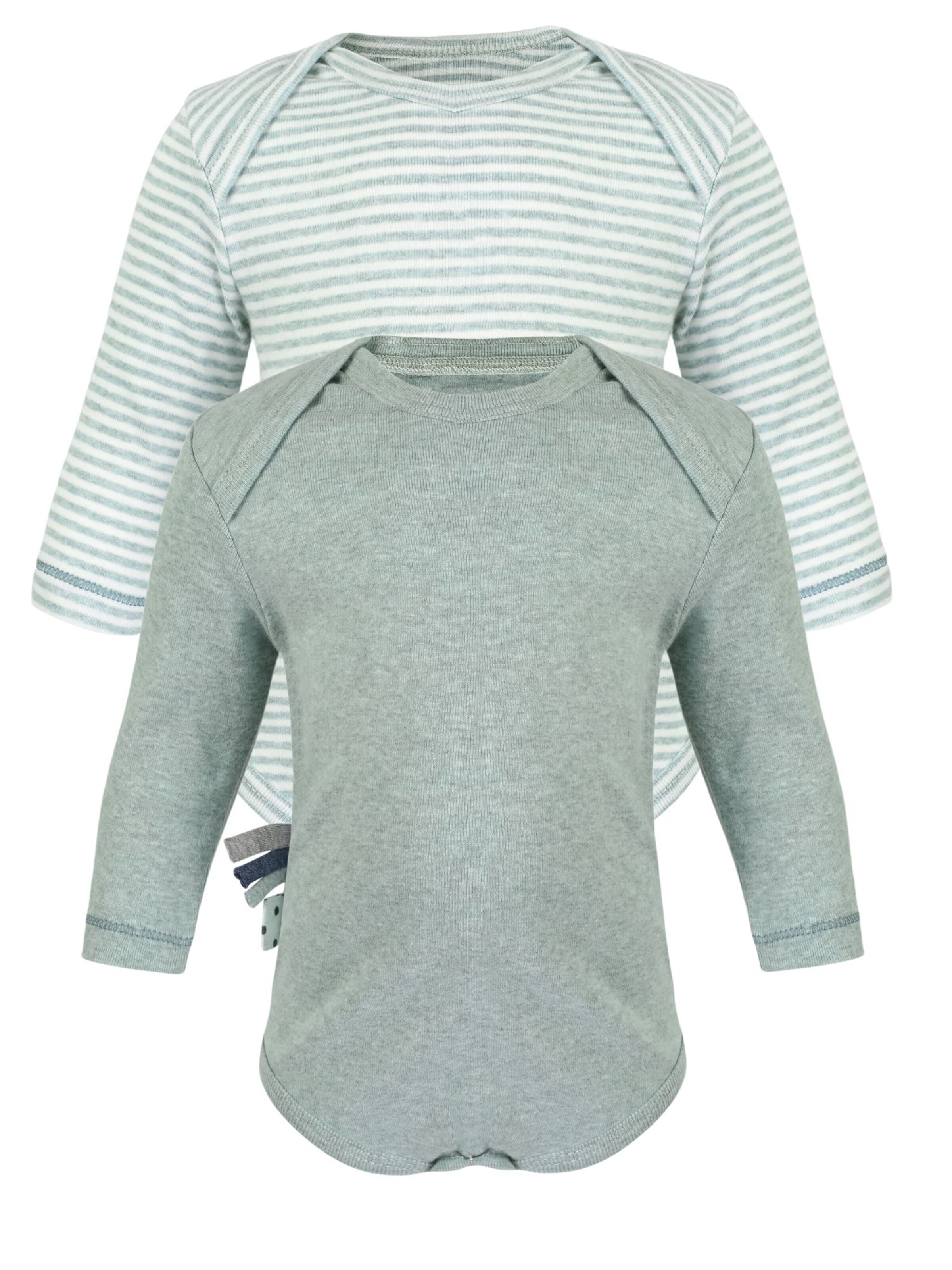OrganicEra Romper/Bodysuit 'Organic L/S Bodysuit Set' in Blue: front