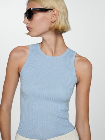 MANGO Knitted Top 'LULA' in Blue: front