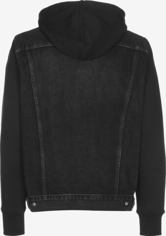 LEVI'S ® Kevad-sügisjope 'Levi's® Men's Hybrid Hoodie V Trucker Jacket', värv must