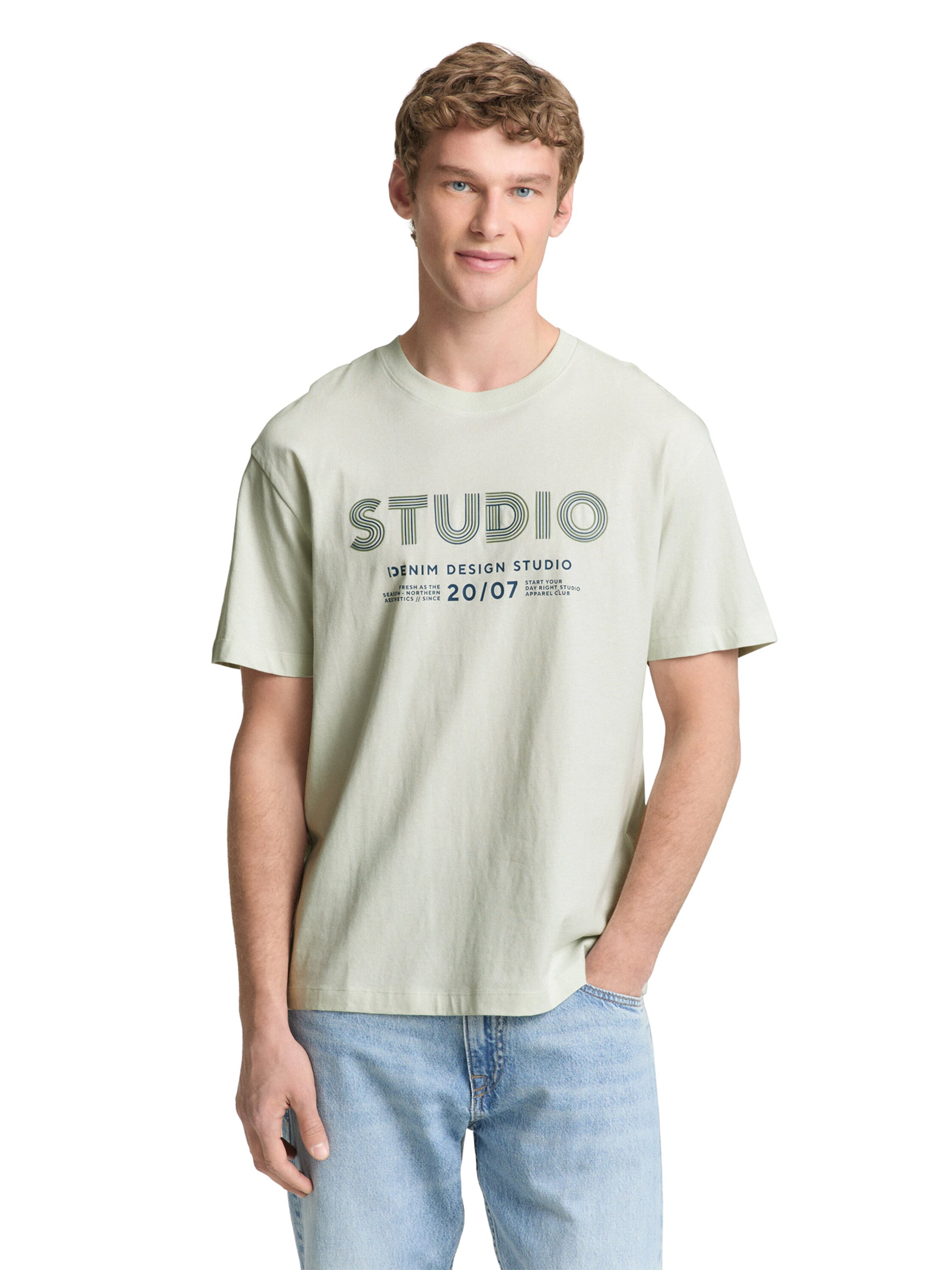 TOM TAILOR DENIM - Camiseta en verde: frente