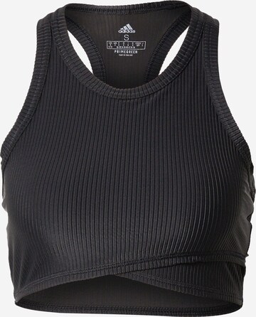 ADIDAS SPORTSWEAR Sporttop 'Studio Wrapped Rib' in Schwarz: predná strana