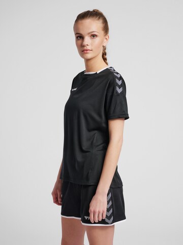 Hummel Λειτουργικό μπλουζάκι 'AUTHENTIC' σε μαύρο: μπροστά
