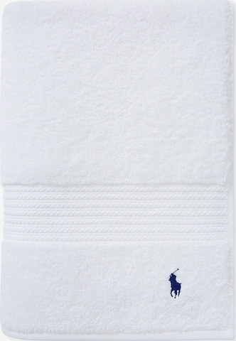 Ralph Lauren Home Shower Towel 'POLO PLAYER' in White: front