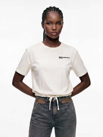 KARL LAGERFELD JEANS - Camisa em bege: frente