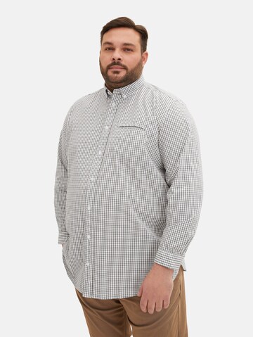 TOM TAILOR Men + Comfort fit Button Up Shirt in White: front